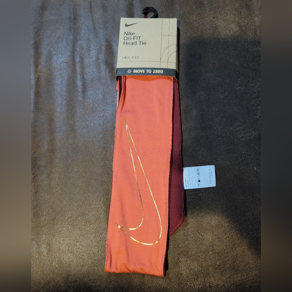 Nike Dri-FIT Head Tie in Orange and Gold